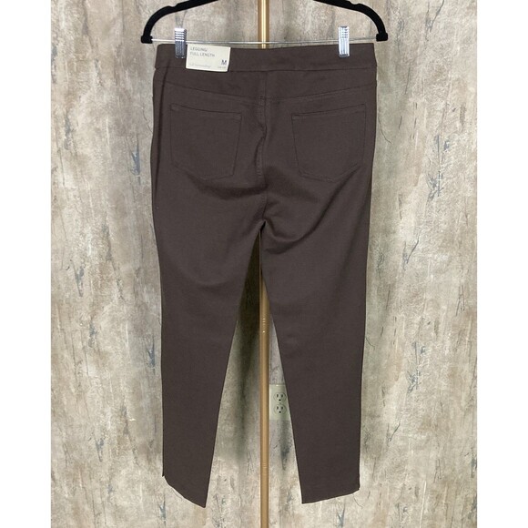 Soft Surroundings Medium (8-10) Super Sleek Legging Brown Pull On Ponte Pant NWT - Picture 3 of 10